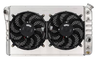 Cold Case Radiators - Cold Case Radiators CHV719AK Alum Radiator Dual 12" Fan Kit for 84-90 Corvette