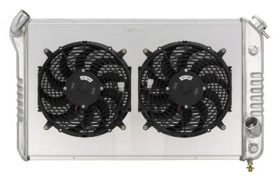 Cold Case Radiators - Cold Case Radiators CHV716AK Alum Radiator Dual 12" Fan Kit for 73-76 Corvette