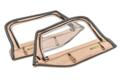 MasterTop - MasterTop 16019217 Fabric Upper Door Skins Spice Diamond for 97-06 Wrangler TJ