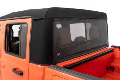 MasterTop - MasterTop 16032701 Mesh Trail Screen Rear Window for 20-24 Jeep Gladiator JT