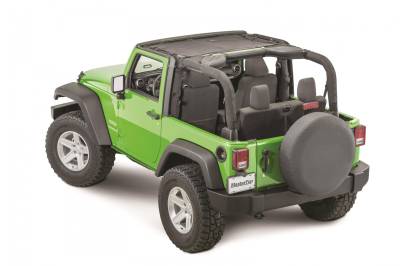 MasterTop - MasterTop 14201301 ShadeMaker Freedom Mesh BiMini Top for 07-18 Wrangler JK 2DR