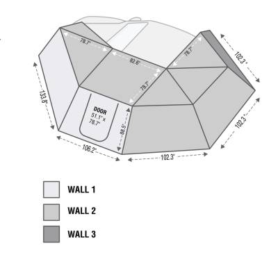Overland Vehicle Systems - Overland Vehicle Systems 18119909 OVS Nomadic 270 Awning Wall 3