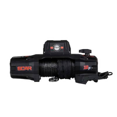 Overland Vehicle Systems - Overland Vehicle Systems 19099901 SCAR 10P 10000lb Winch w/Syn Rope & Remote