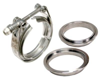Pacific Performance Engineering - PPE 517335003 3.5" V Band Clamp Stainless 3Pc Set 1C 1M 1F