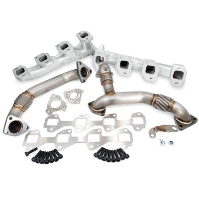 Pacific Performance Engineering - PPE 116112035 Manifolds & Up-Pipes GM 11-16 Y Pipe LML Silver