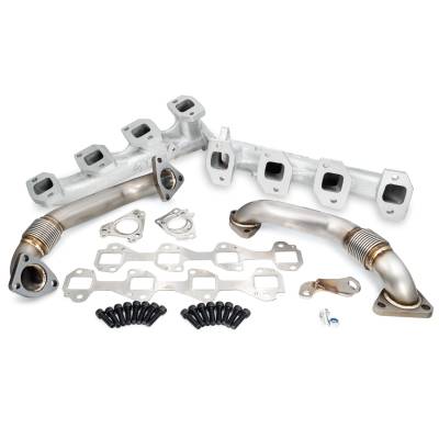 Pacific Performance Engineering - PPE 116111035 Exhaust Manifold w/Up-Pipes GM 2001 CA 01-04 FED LB7 No Y Silver