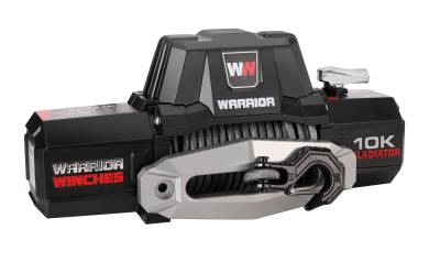 Warrior Winches - Warrior Winches 10FTA12-CAD Gladiator F-Type 10K Electric Synthetic Rope Winch