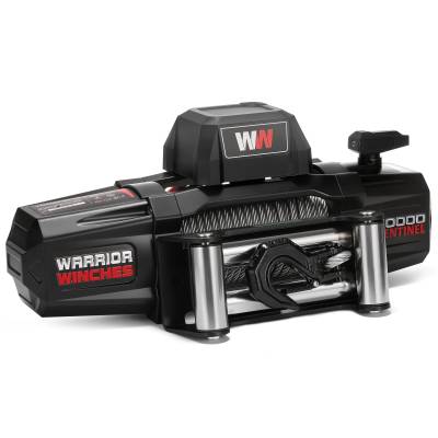 Warrior Winches - Warrior Winches 100SNS12-CAD 10000lb Sentinel 12v Winch w/Steel Wire