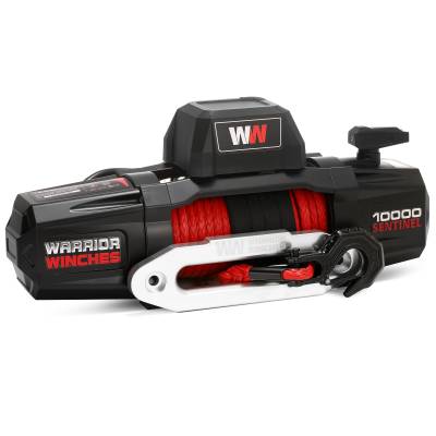 Warrior Winches - Warrior Winches 100SNA12-CAD 10000lb Sentinel 12v Winch w/Synthetic Rope
