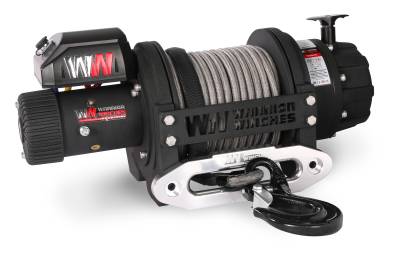 Warrior Winches - Warrior Winches T225A12-CAD T1000 25K Severe Duty Electric Synthetic Rope Winch