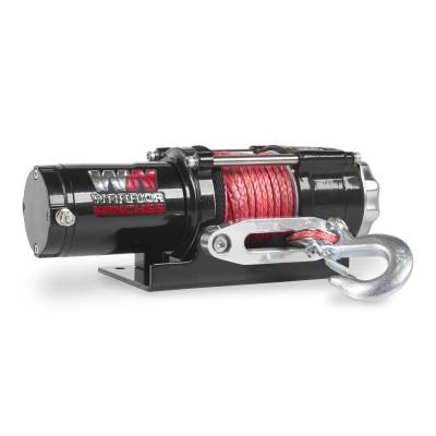 Warrior Winches - Warrior Winches 25SPA12-CAD Ninja 2500lb 12v Electric Winch w/Synthetic Rope