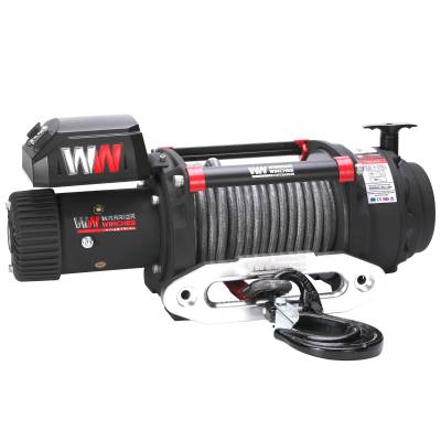 Warrior Winches - Warrior Winches T180A12-CAD T1000 18K Severe Duty Electric Synthetic Rope Winch