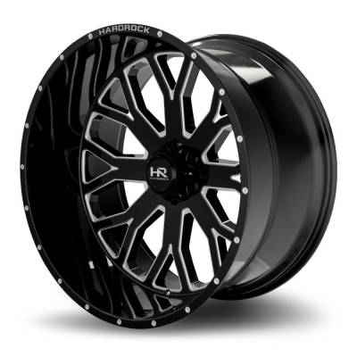 Hardrock Offroad - Hardrock Offroad H504 Slammer 26x14 8x6.5 -76mm Black/Milled H504-261481176BM