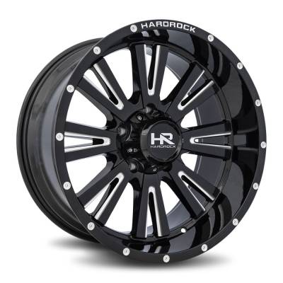 Hardrock Offroad - Hardrock Offroad H503 Spine 20x10 6x135 -19mm Black/Milled H503-201036119BM