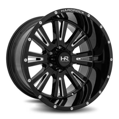 Hardrock Offroad - Hardrock Offroad H503 Spine 20x12 5x150 -44mm Black/Milled H503-201250144BM