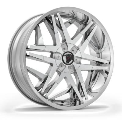 Diablo Wheels - Diablo Wheels Turbine 24x10 BLANK 12mm Chrome TURB-241BLNK1278