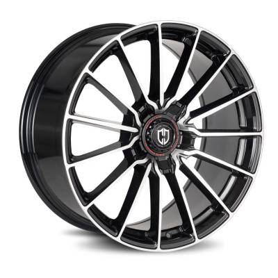 Curva Concepts - Curva Concepts CFF75 19x10 BLANK 35mm Black/Machined CFF75-1910BLNK3573BTMFS