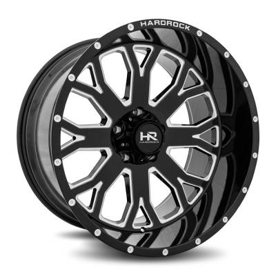 Hardrock Offroad - Hardrock Offroad H504 Slammer 22x12 6x135 -44mm Black/Milled H504-221236144BM