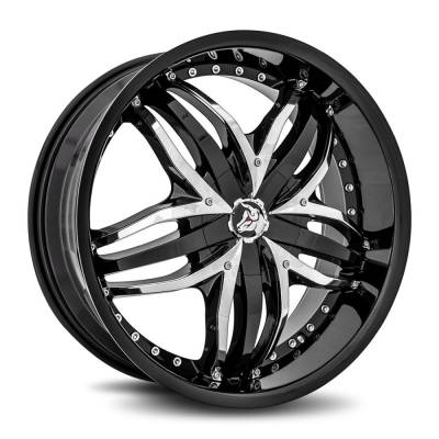 Diablo Wheels - Diablo Wheels Angel 20x8.5 BLANK 20mm Gloss Black ANG-208BLNK2073B