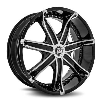 Diablo Wheels - Diablo Wheels DNA 22x8.5 BLANK 18mm Gloss Black DNA-228BLNK1873B