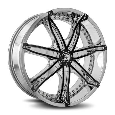 Diablo Wheels - Diablo Wheels DNA 22x9.5 BLANK 13mm Chrome DNA-229BLNK1373