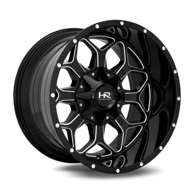 Hardrock Offroad - Hardrock Offroad H712-201097119GBM H712 20x10 5x150/5.5 -19mm Gloss Black/Milled