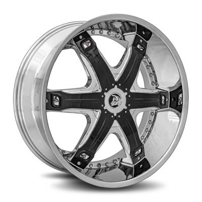 Diablo Wheels - Diablo Wheels FUR-241BLNK1273 Fury 24x10 Blank 12mm Chrome