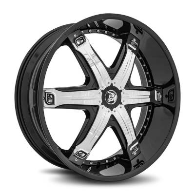 Diablo Wheels - Diablo Wheels Fury 28x10 BLANK 15mm Gloss Black FUR-281BLNK1578XLB