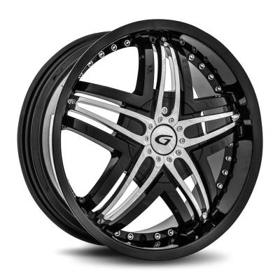 Diablo Wheels - Diablo Wheels G1 Blitz 20x8.5 BLANK 35mm Gloss Black G1-208BLNK3573B
