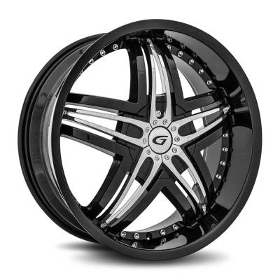 Diablo Wheels - Diablo Wheels G1 Blitz 22x9.5 BLANK 13mm Gloss Black G1-229BLNK1373B