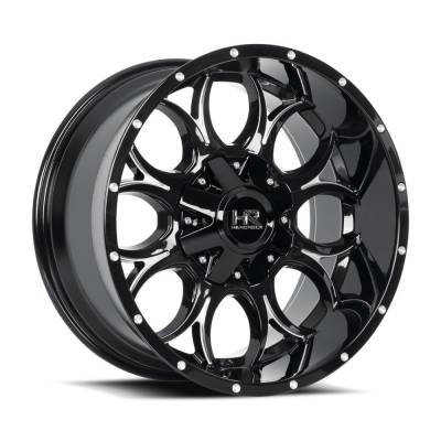Hardrock Offroad - Hardrock Offroad H713 Horseshoe 20x12 5x150/5.5 -51mm Black H713-201297151GBM