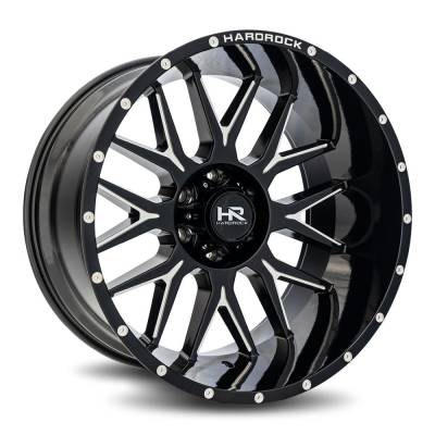 Hardrock Offroad - Hardrock Offroad H500 Affliction 22x12 5x150 -44mm Black/Milled H500-221250144BM