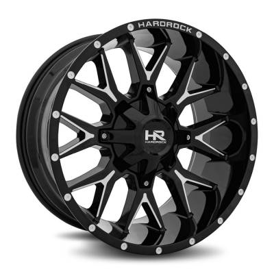 Hardrock Offroad - Hardrock Offroad H700 Affliction 20x9 8x180 0mm Black/Milled H700-209078000GBM