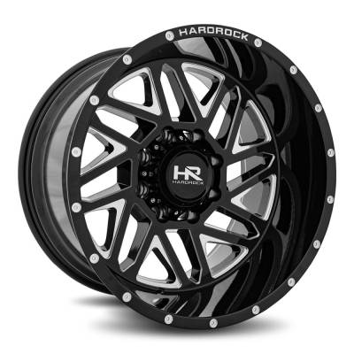 Hardrock Offroad - Hardrock Offroad H501 Bones 20x12 5x150 -44mm Black/Milled H501-201250144BM