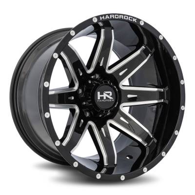 Hardrock Offroad - Hardrock Offroad H502 Painkiller 20x12 5x5.0 -44mm Black/Milled H502-201273144BM