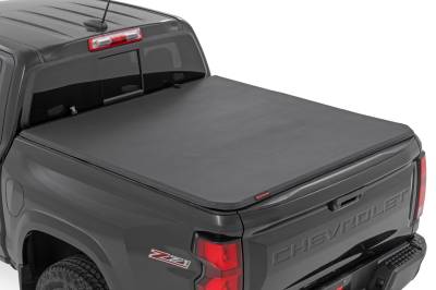 Rough Country Suspension Systems - Rough Country 41215700A Soft Tri-Fold Tonneau Cover for 23-26 Colorado/Canyon 5'