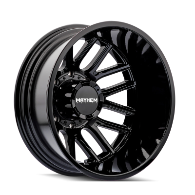 Mayhem - Mayhem 8107D-7681BR COGENT DUALLY Rear Gloss Black 17x6.5 8x6.5 -142mm 121.3mm
