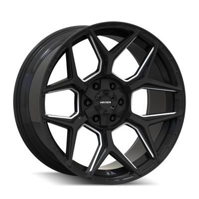 Mayhem - Mayhem 8119-22137M VANQUISH 22x10 6x135/6x5.5 -19mm 106.1mm Gloss Black/Milled