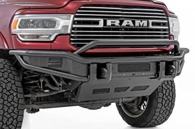 Rough Country Suspension Systems - Rough Country 51212 HD Tubular Front Bumper Black for 19-26 RAM 2500HD/3500