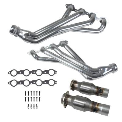 BBK Performance Parts - BBK 40444 1-7/8 LONG TUBE HEADERS +MID PIPES SILVER CERAMIC 16-24 CAMARO LT1