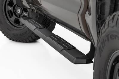 Rough Country Suspension Systems - Rough Country 95020 TR2 Side Step Bars Black for 07-21 Tundra CrewMax
