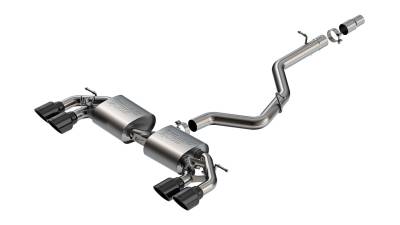 Borla - Borla 141029BC S-Type Cat-Back Exhaust Dual Split Rear Exit for 22-26 Golf R 2.0