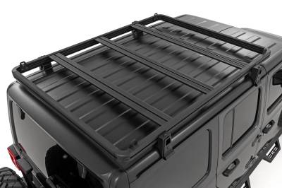 Rough Country Suspension Systems - Rough Country 88206 Fabricated Roof Rack Black for 18-26 Wrangler 4DR