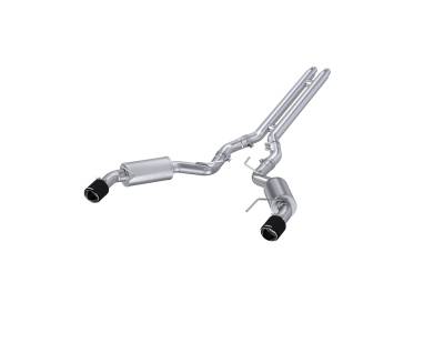 MBRP Exhaust - MBRP S72773CF 3" Cat-Back Exhaust Dual Split Rear Exit Street Version T304