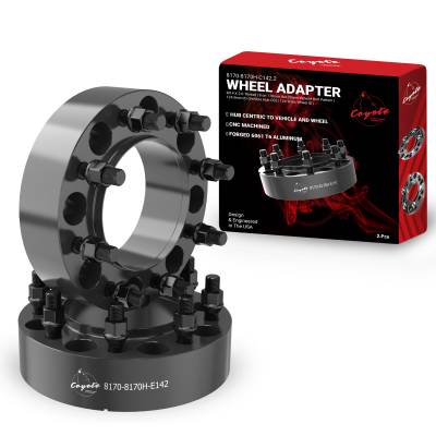 Coyote Premium Wheel Accessories - Coyote 8170-8170H-E142.2 Wheel Adapter 6061 Billet Alum 8x170-8x170