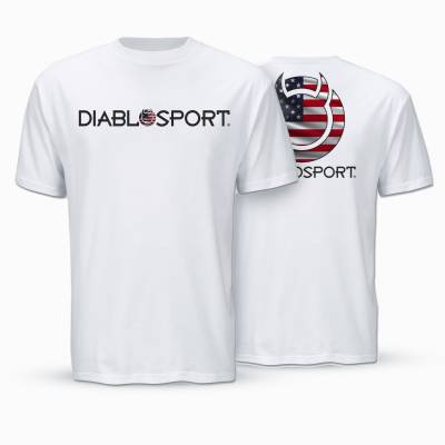 DiabloSport - Diablosport G1072 USA Flag White Medium T-Shirt