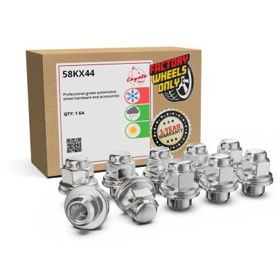 Coyote Premium Wheel Accessories - Coyote 58KX44 Factory Style Lug w/13/16 Washer 10pc m12x1.25