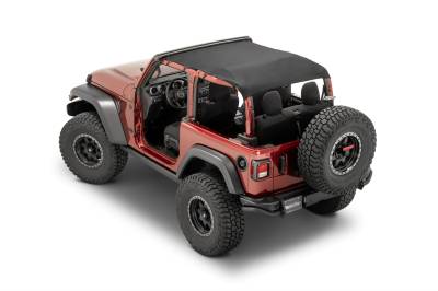 MasterTop - MasterTop 14305535 Bimini Top Plus Black Diamond for 18+ Jeep JL Wrangler 2DR