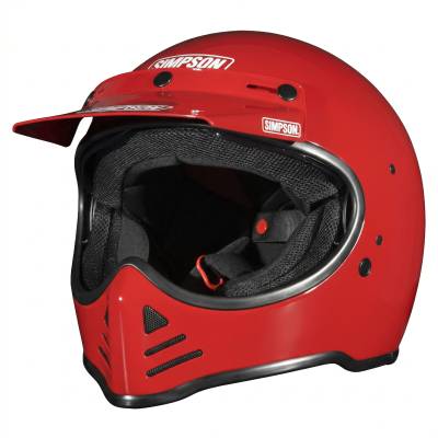 Simpson Motorcycle - Simpson Motorcycle M525LG M52 Bandit Large Motorcycle Helmet Vintage Red