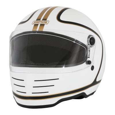 Simpson Motorcycle - Simpson Motorcycle M62HONDO1LG M62 Bandit Large Motorcycle Helmet Hondo White